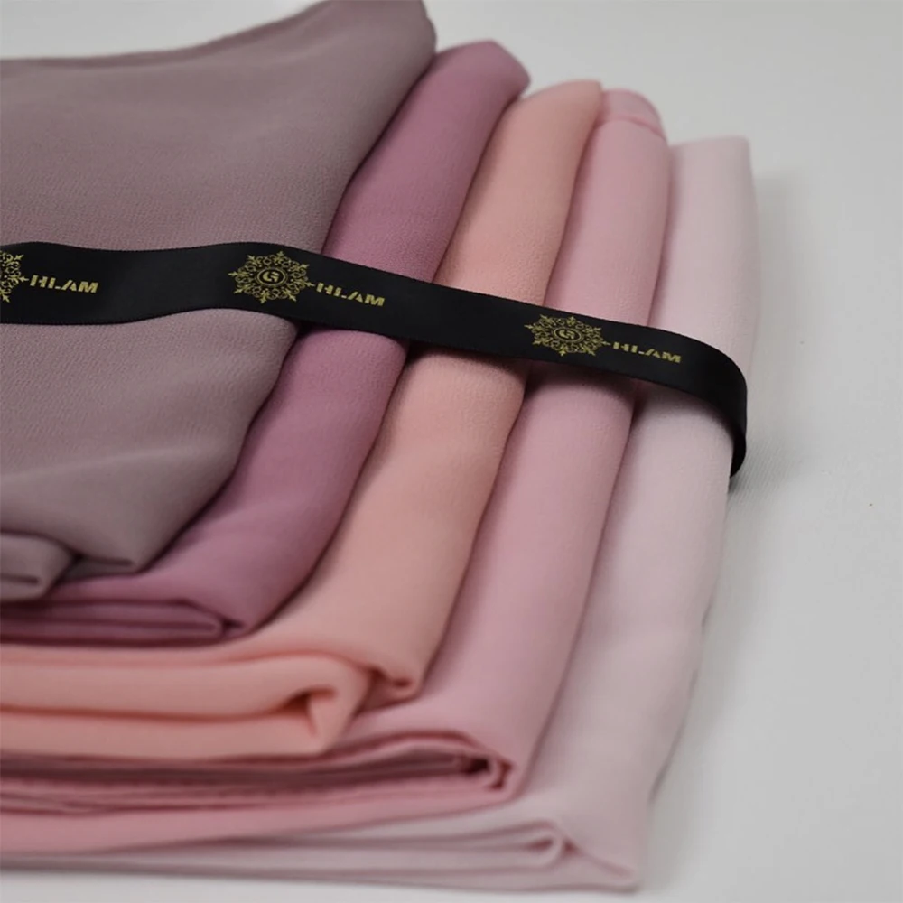 Écharpe Hijab en Mousseline de Soie Unie pour Femme, Châle de Sauna, Vêtements Musulmans Islamiques, pour le Ramadan, 72x175cm