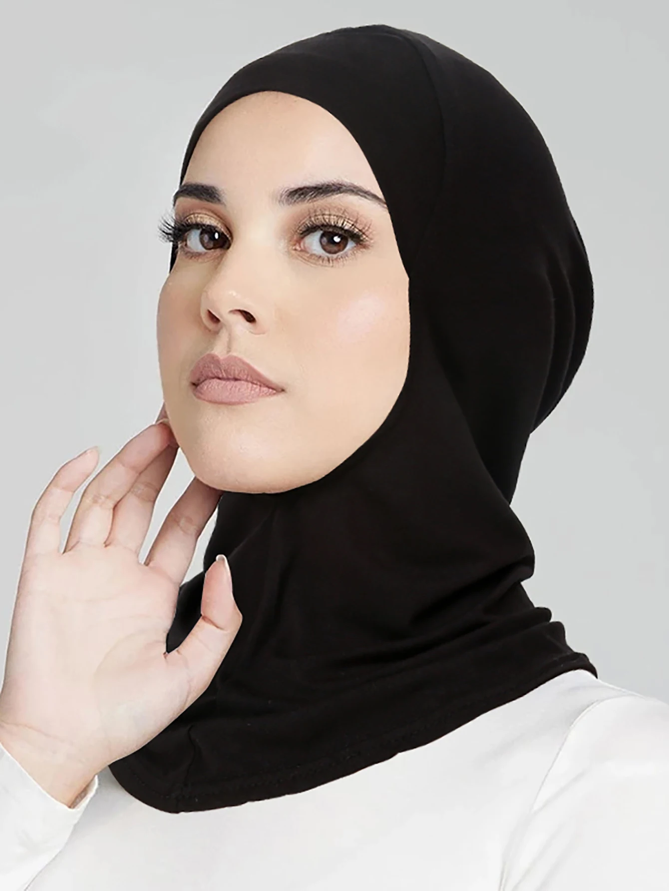 Turban musulman couverture complète casquettes islamiques sous-écharpe intérieure casquette Hijab pour femmes foulard Long châle enveloppement cou tête Bonnet chapeau