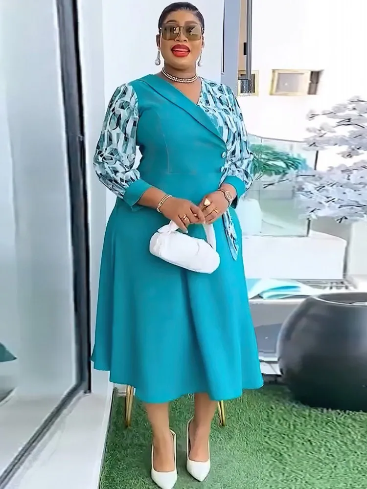 Robes africaines pour femmes élégantes Polyester mode musulmane Abayas Dashiki Robe caftan longue Robe mi-longue turque afrique 2025 nouveau