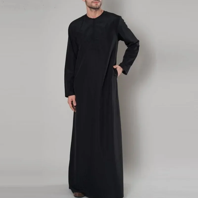 Robe musulmane à manches longues pour hommes, vêtements pour hommes, mode arabe saoudien, Abaya, robes islamiques, Kaftan Pakistan, Caftan musulman, 2024