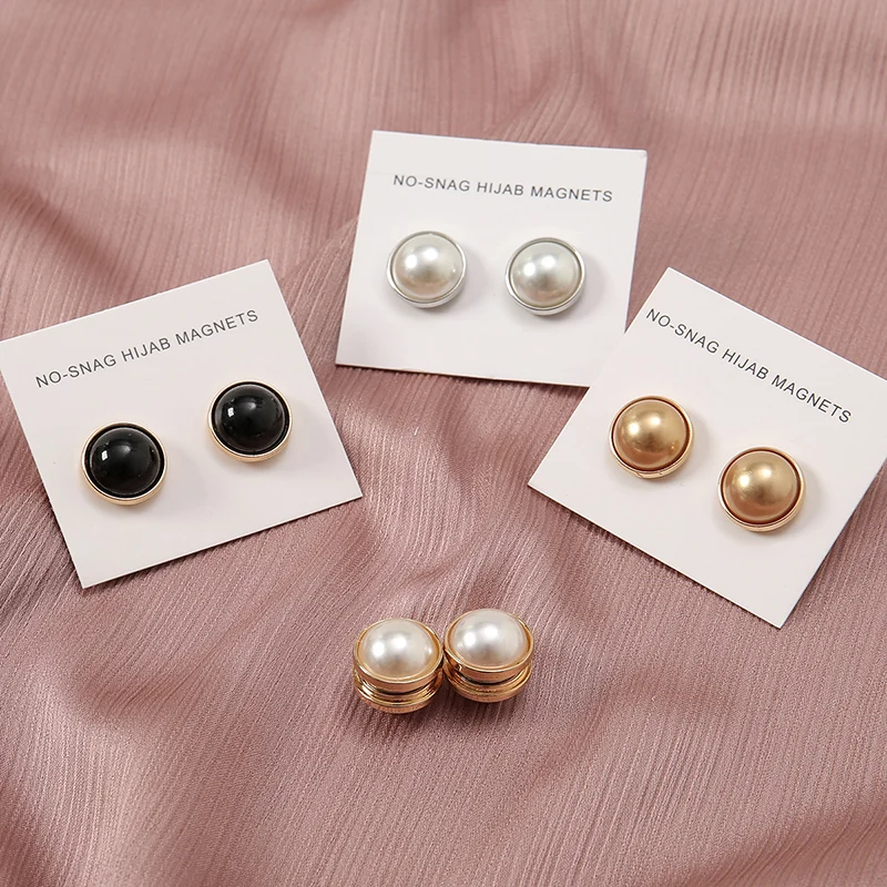 Broches magnétiques pour écharpe Hijab, accessoires décorés pour femmes musulmanes, épingles sans trou, Clip magnétique puissant pour Hijab, nouvelle collection