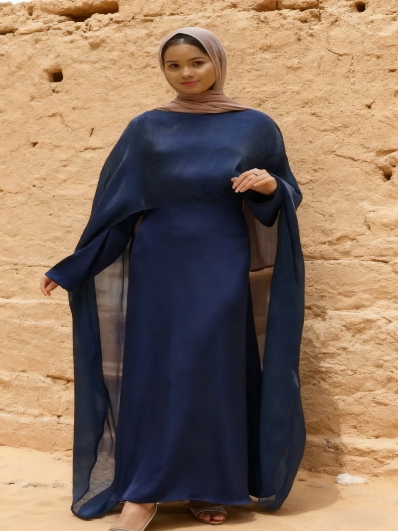 Abaya musulman pour les femmes 2 pièces ensemble Eid arabe longue Robe châle robes Abayas caftan Islam Jalabiya Ramadan marocain dubaï robes