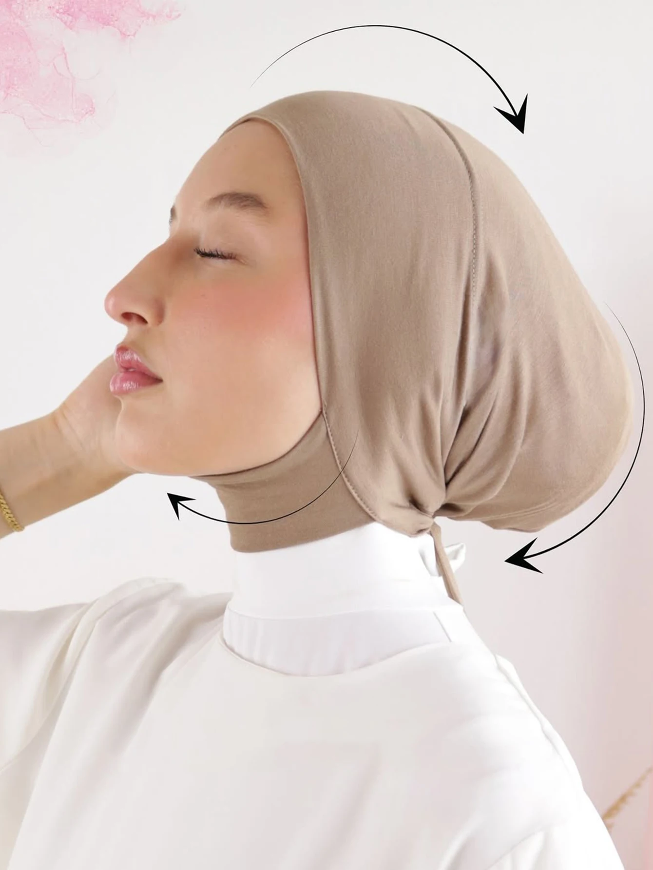 Hijab instantané pour femmes musulmanes, avec bretelles, Bonnet en Jersey doux, cravate au dos, casquette intérieure, Turban solide et extensible, bandeau Eid