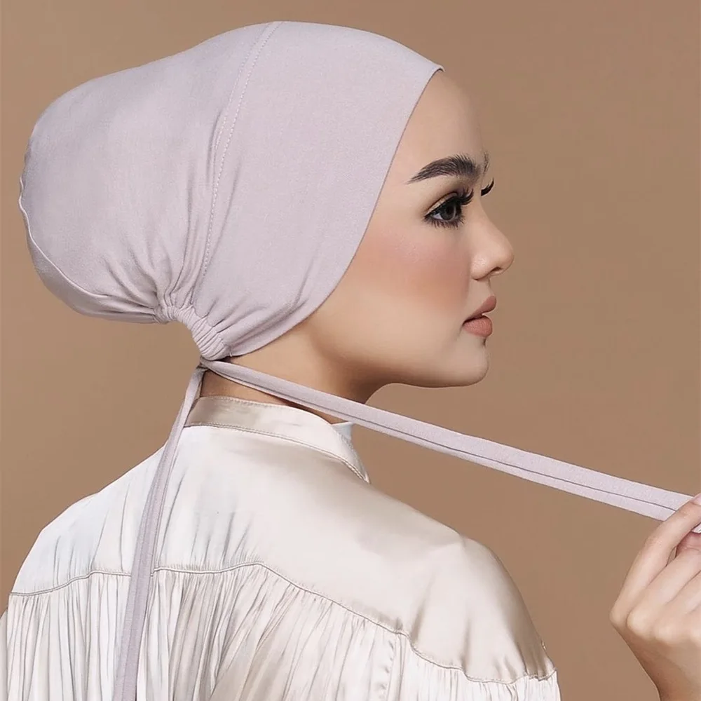 Foulard islamique Hijab Bonnet femme Turban chapeau dames bandeau casquette femmes musulmanes sous écharpe casquettes doux coton intérieur Hijabs
