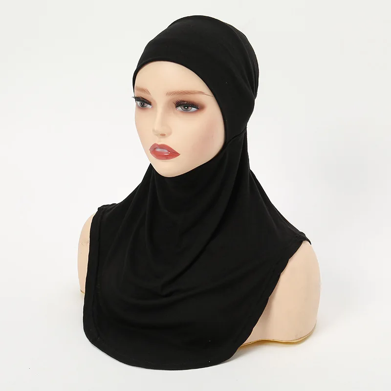 Écharpe de couverture complète pour femmes et filles, sous-écharpe, bonnet de cou, chapeau élastique, châle confortable, casquette, turbans monochromes, document