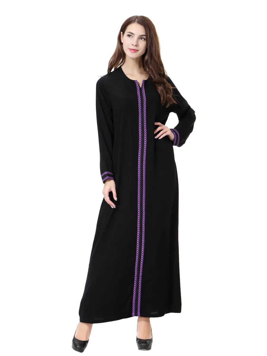 Abaya-Robe musulmane à manches longues pour femmes, caftan noir d'été, vêtements de prière élégants, mode islamique, chaud, Eid, Dubaï, nouveau, 2024