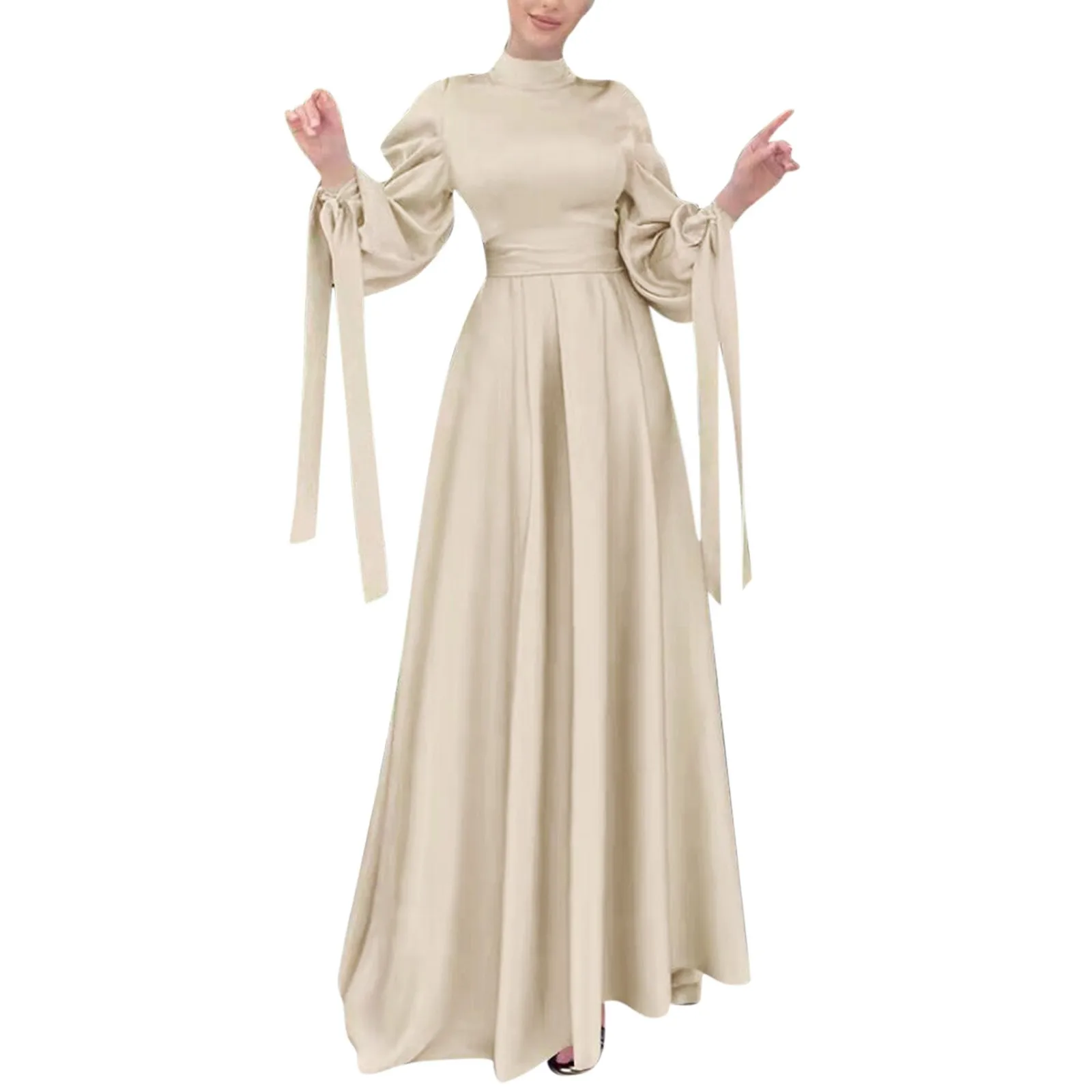 Robe longue en satin pour femmes musulmanes, hijab islamique, vêtements éducatifs, caftan, dubaï, abaya, ramadan, eid mubarak, saoudien, arabe, turquie