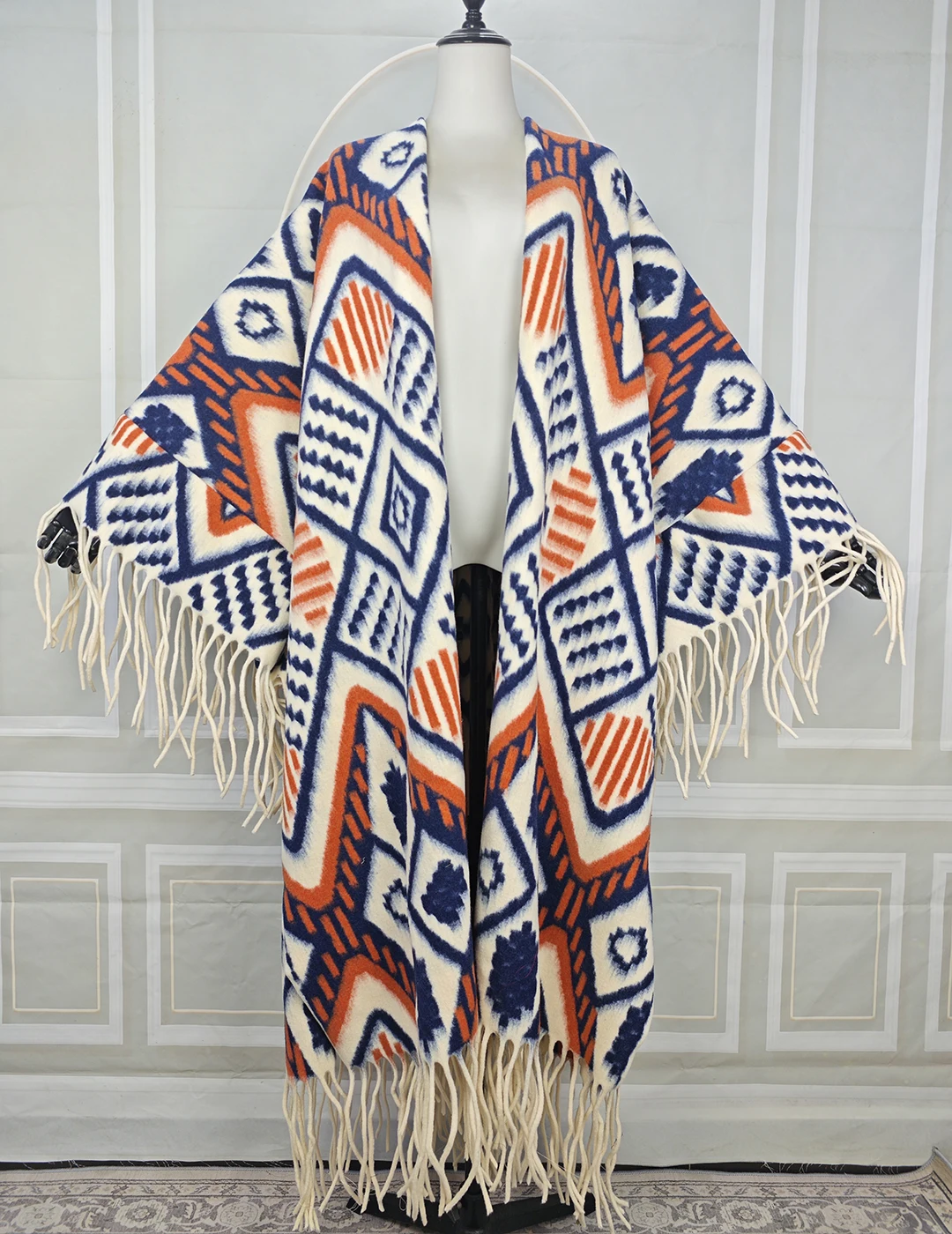 Manteau d'hiver à la mode pour femmes, caftan Abaya ouvert sur le devant, Cardigans amples imprimés de luxe pour femmes africaines, kimonos chauds pour fête