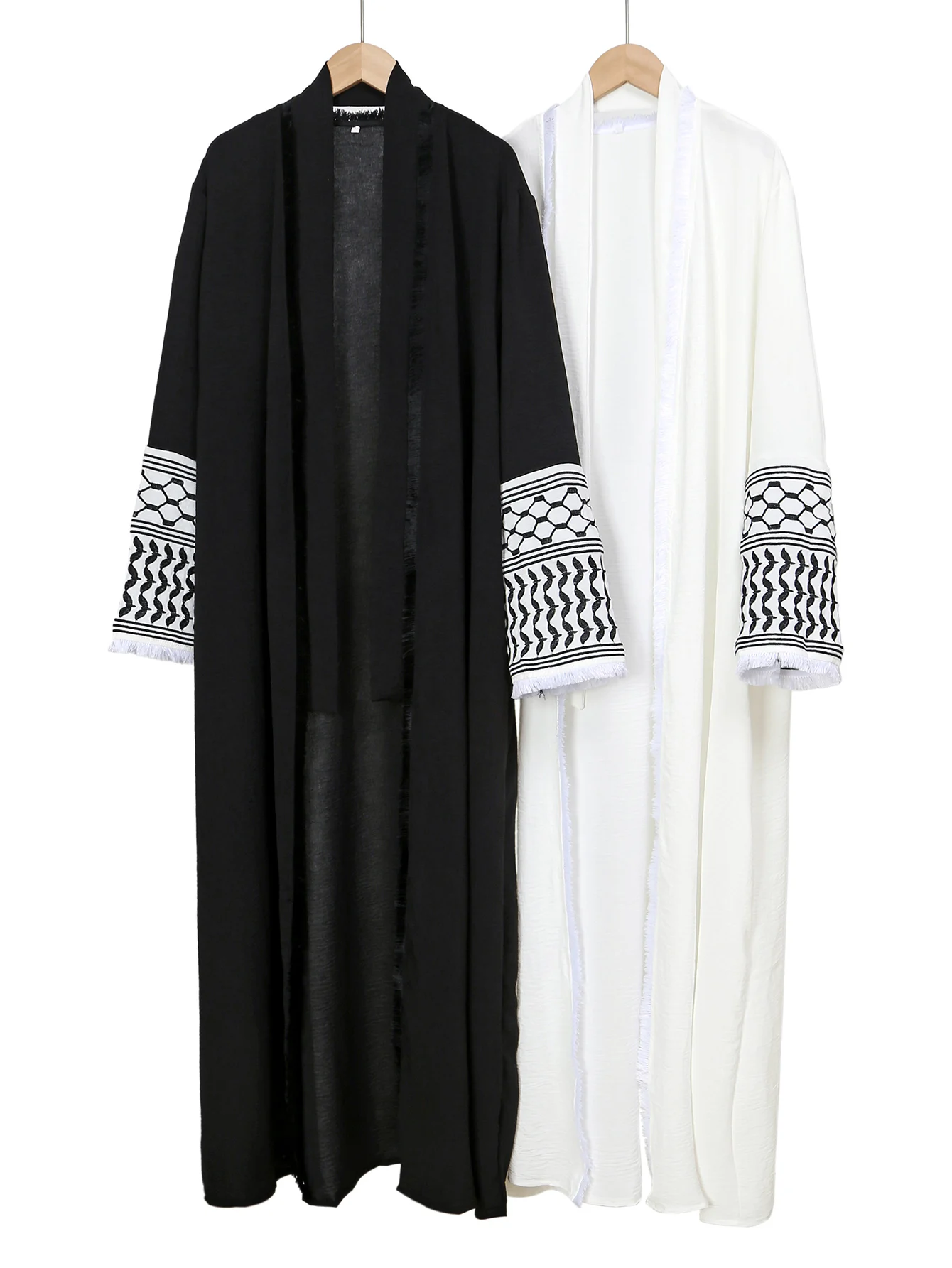 Robe Chador brodée Abaya pour femmes, vêtements musulmans, bord amovible, couvrant tout le corps, robe de prière du Ramadan, islam traditionnel