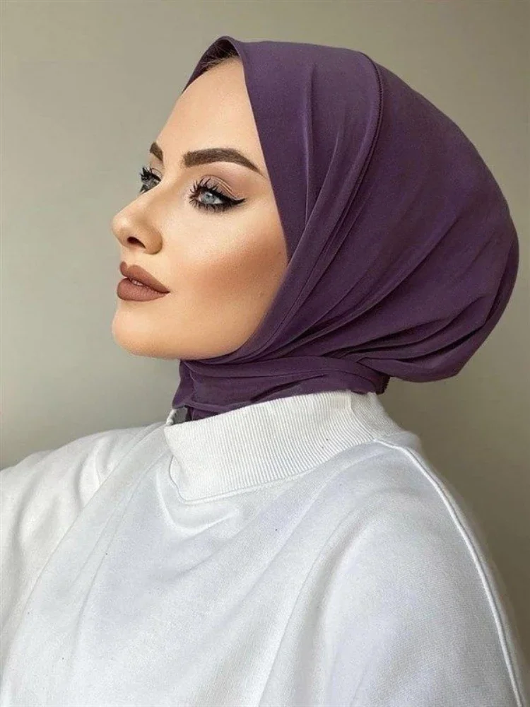Hijabs instantanés pour femmes, bonnet intérieur en jersey, turban, foulards pour femmes, chapeau musulman islamique, bonnet, ramadan, nouveau