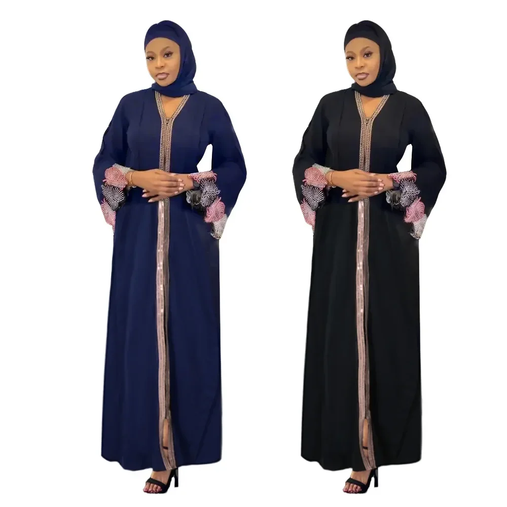 Abayas pour femmes dubaï luxe 2025 Robe de mode musulmane africaine Caftan Marocain robes de soirée Boubou Robe Djellaba Femme