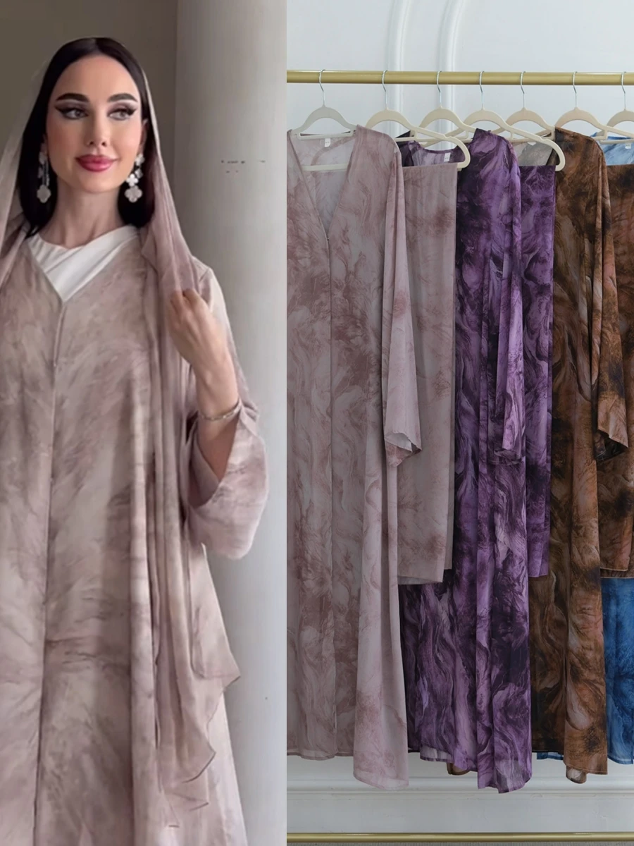 Femmes musulmanes mode dubaï Abaya luxe imprimé Hijab Robe Kimono Cardigan caftan Ramadan Robe Femme africaine Islam robes Kebaya