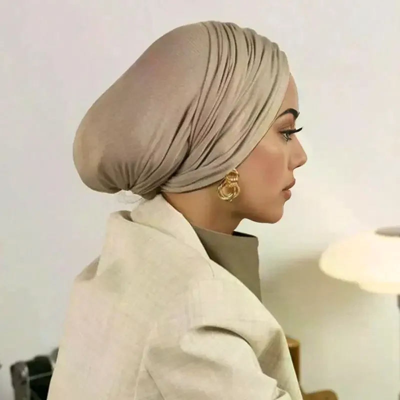 Maillot Modal Premium Hijab instantané musulman sous-écharpe casquettes coton extensible Turban casquette islamique sous-écharpe Bonnet foulard bandeau