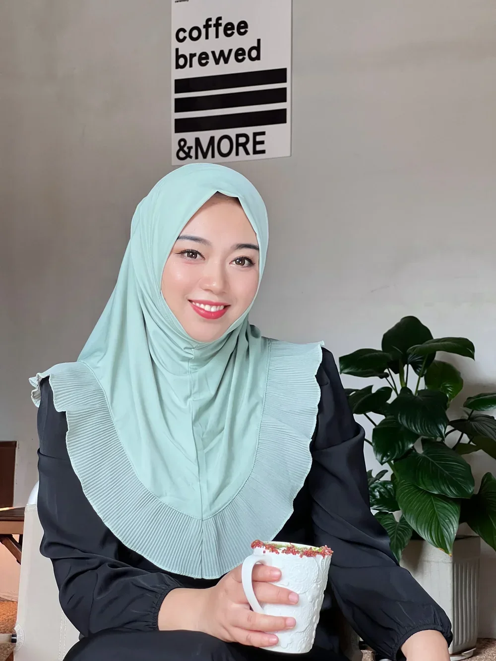 Hijab monocouche pour femmes musulmanes, écharpe instantanée à volants, Turban une pièce, Amira Islam, prière, Hijabs, enveloppe de tête, chapeaux en chanvre cristal Niqab