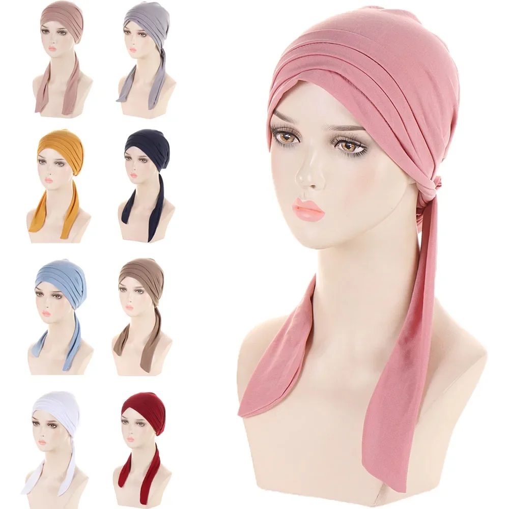 Écharpe de sauna pré-nouée pour femme, hijab intérieur musulman, turban féminin, bonnet de chimio contre le cancer, couverture de perte de cheveux, vêtements de sauna, bandana commandé