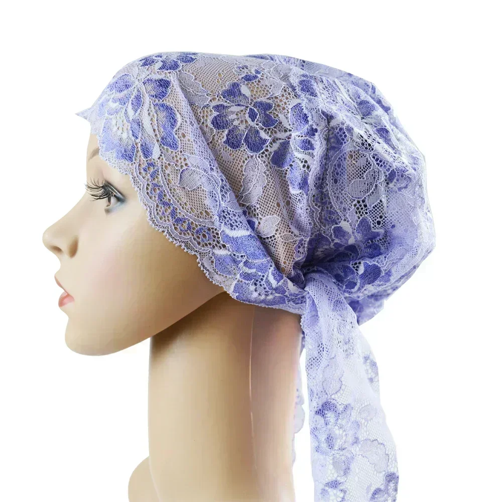 Femmes musulmanes casquette intérieure arabe dentelle Hijab sous-écharpe chapeaux islamiques Turban Bonnet chapeau bandes casquettes sous-écharpe perte de cheveux couvre