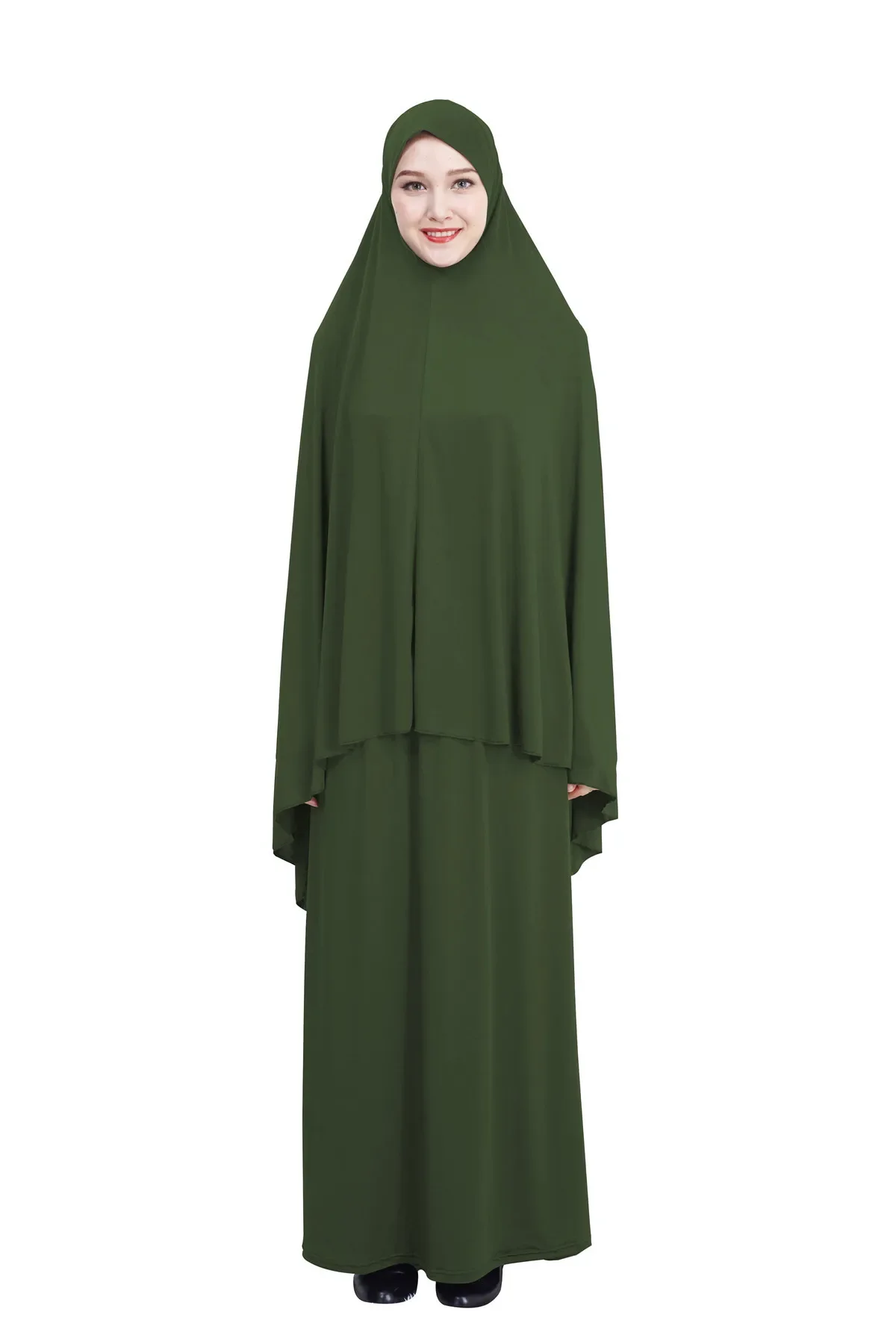 Abaya-Ensemble de Vêtement de Prière Musulmane pour Femme, Robe Hijab Formelle, Vêtements Islamiques, Dubaï, Turquie, Namaz, Ensembles Musulmans Longs, 208.ken