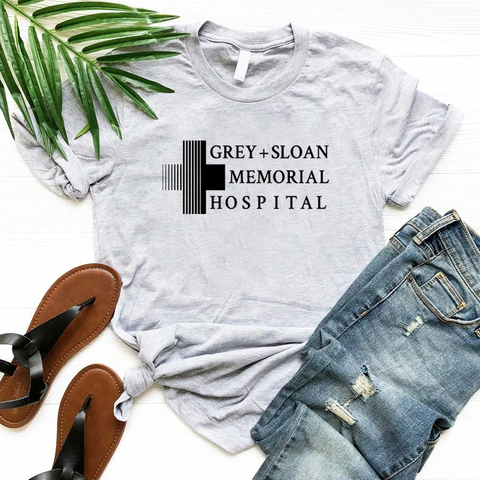 Gris Sloan Memorial hôpital T-shirt gris anatomie chemise Meredith gris T-shirt femmes graphique t-shirts à manches courtes haut