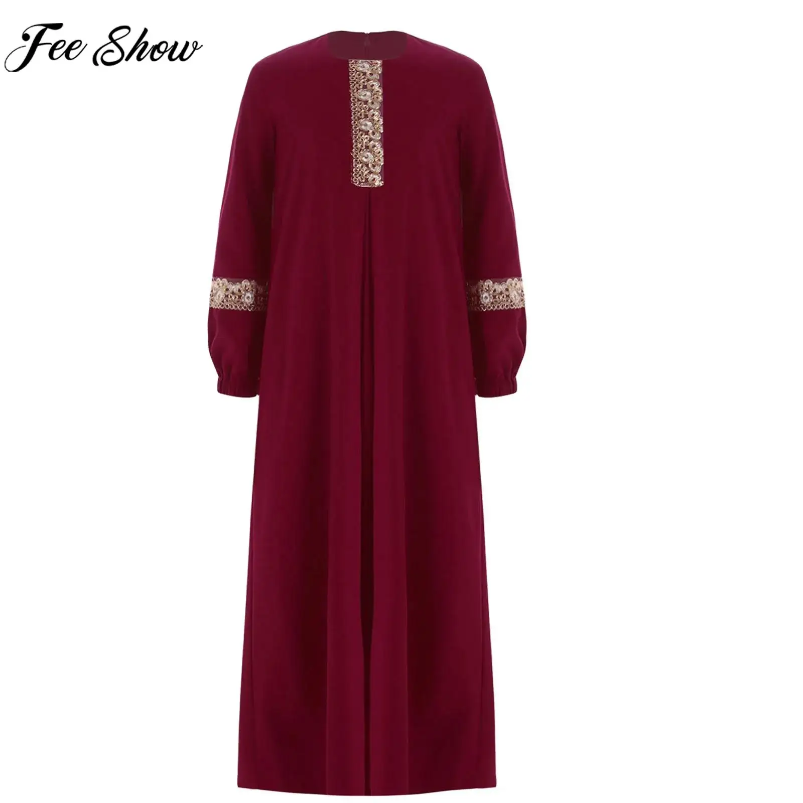Robe Maxi de prière à manches longues pour filles de 6 à 16 ans, musulmane du moyen-orient, Ramadan Eid, Abaya, pour fête à thème d'halloween, mascarade, Cosplay