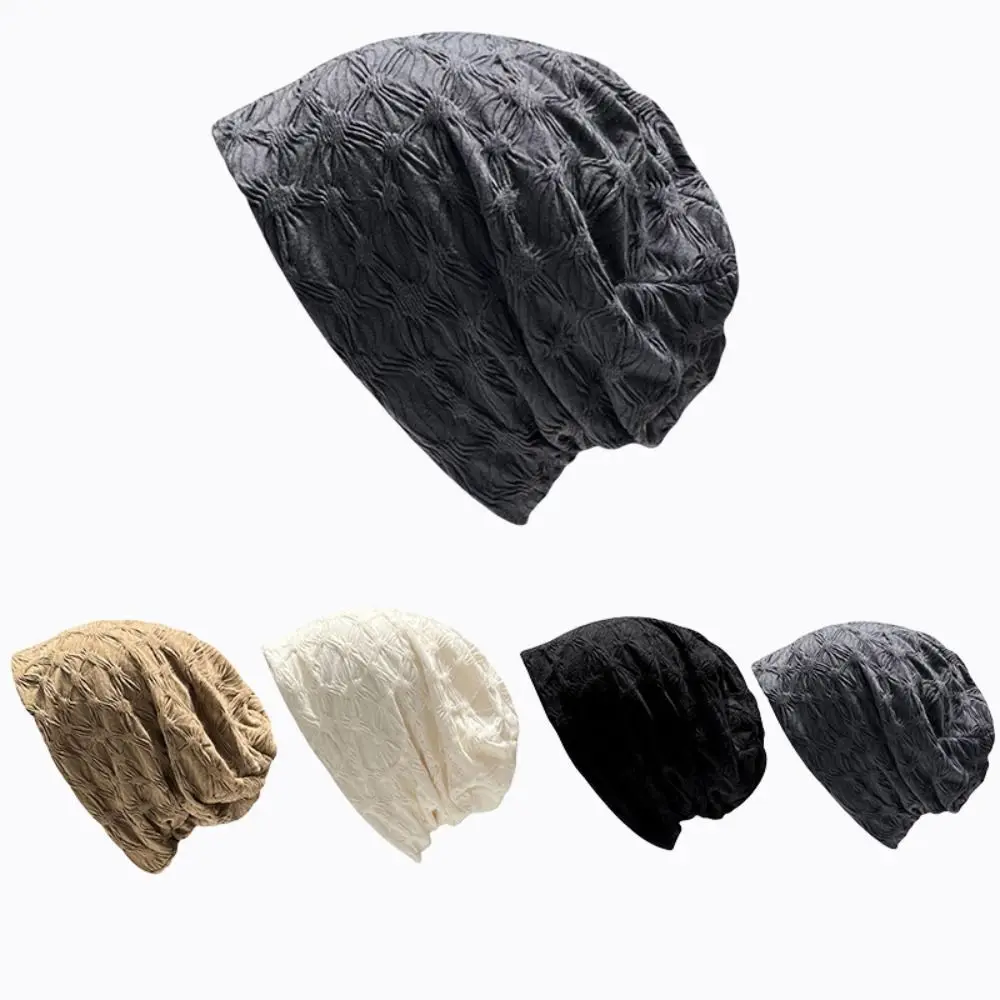 Chapeau Arrondi Polyester Noir Beige Clair Foncé Marron Clair Doux Multifonction Quatre Saisons Extérieur