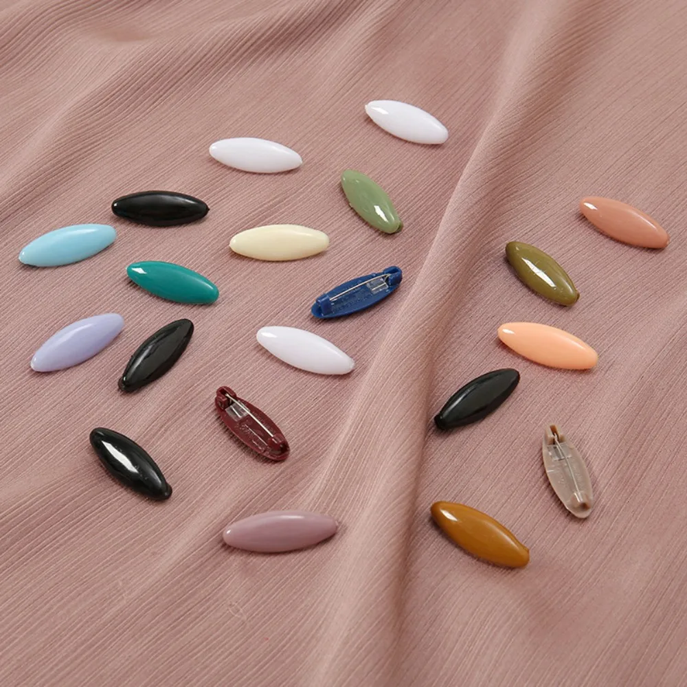 Broche en Plastique Solide de Haute Qualité pour Écharpe, Accessoire pour Hijab, Épingle de Sécurité Élégante, 8 Pièces/Ensemble
