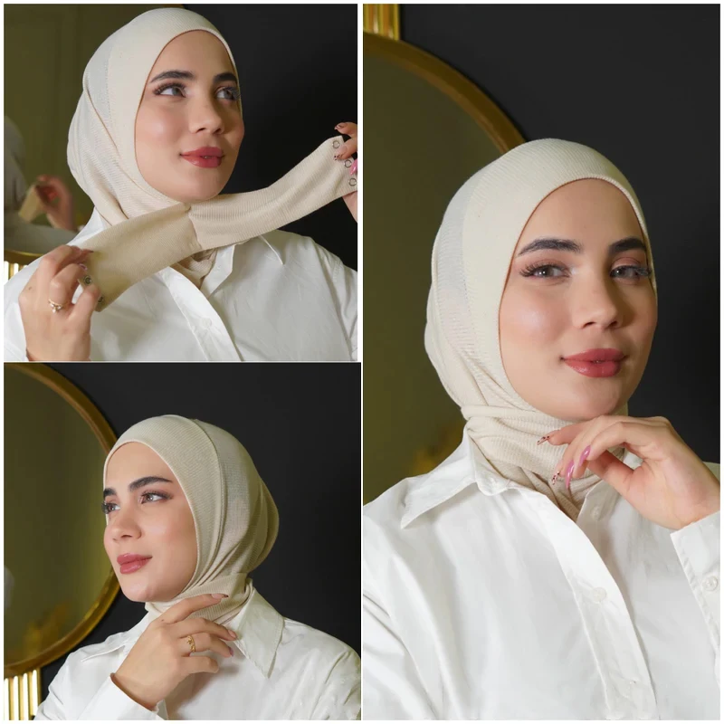 Jersy musulman Hijab écharpe blanc Abaya Hijabs pour femme Jersey Abayas femmes robe islamique tête enveloppement Turbans instantané froissé Turban