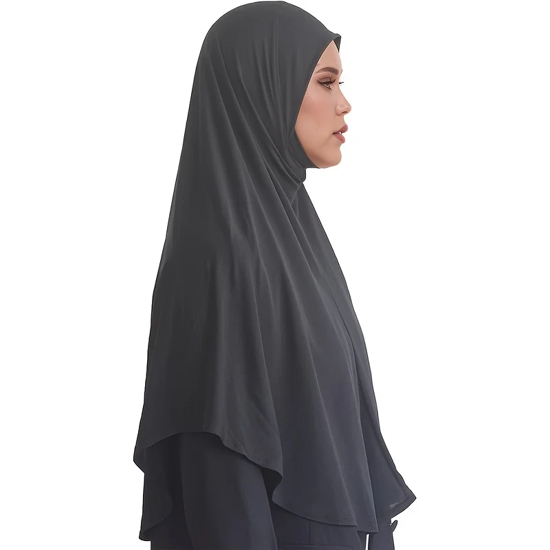 Hijab uni prêt à porter pour les femmes musulmanes Turbans instantanés écharpe en Jersey doux léger instantané Hijab prière Khimar foulard