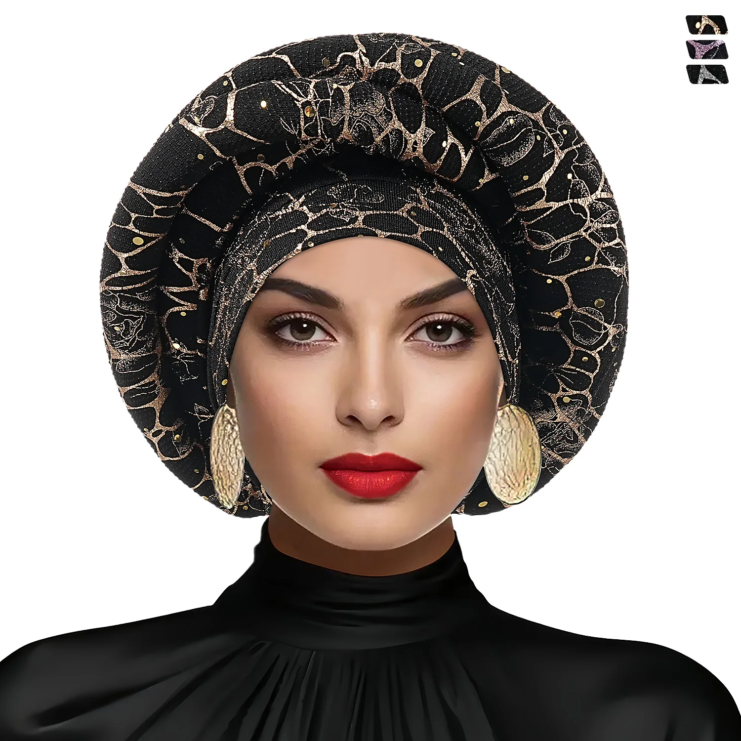 Bonnet pour femmes, Turban, bourgeon plié, foulard exquis, décontracté, confortable, mode, polyvalent, chaud, chapeau croisé, bord froissé, dentelle