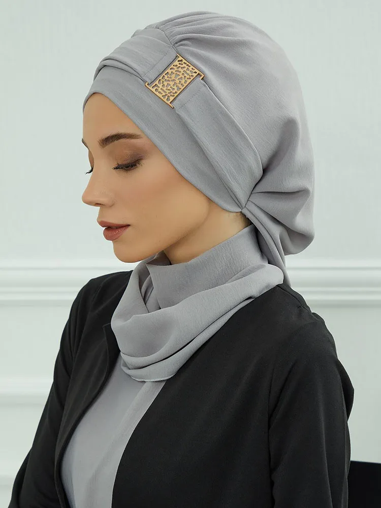 Chapeau musulman uni, Jersey intérieur Hijabs pour femmes, turquie, Turban instantané, casquettes islamiques, couvre-chef pour Ramadan, vêtements de luxe Khimar pour dames