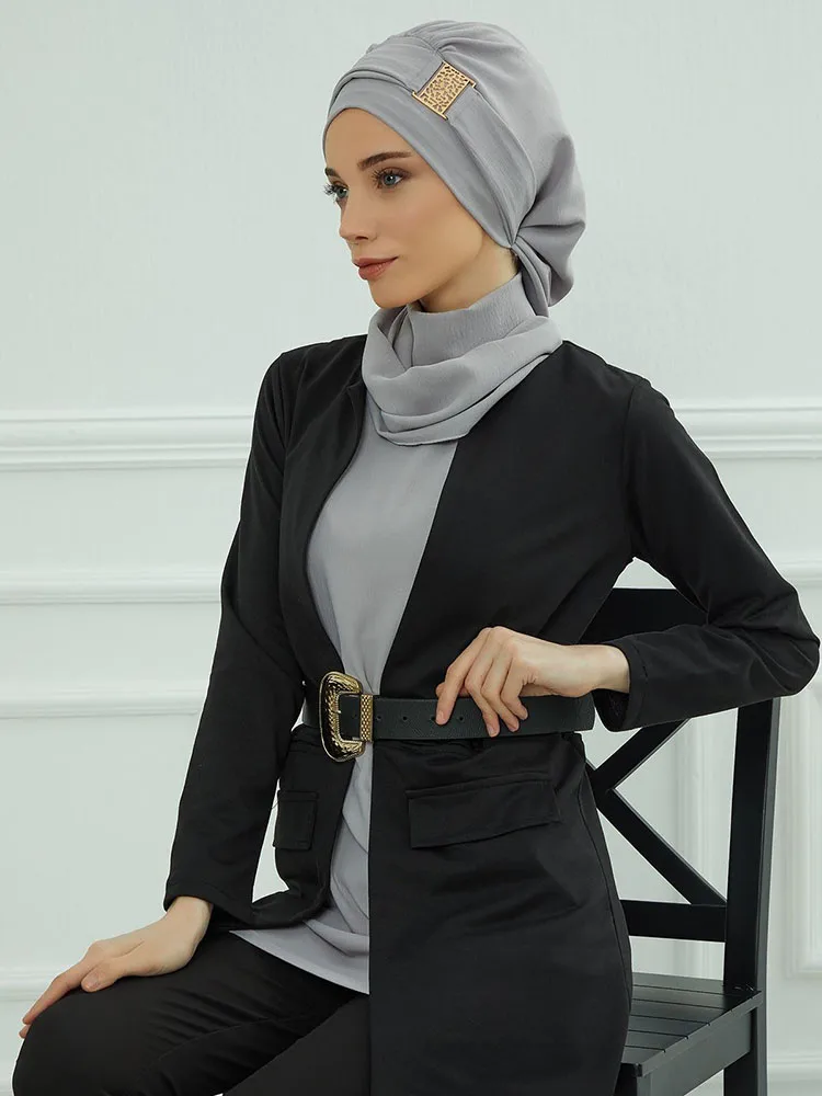 Chapeau musulman uni, Jersey intérieur Hijabs pour femmes, turquie, Turban instantané, casquettes islamiques, couvre-chef pour Ramadan, vêtements de luxe Khimar pour dames