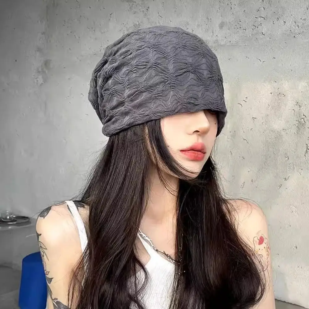Chapeau ample décontracté, bonnet de couleur unie, soins capillaires, casquette de nuit, pull, bonnet de nuit, Hijab, Turban, pour l'extérieur