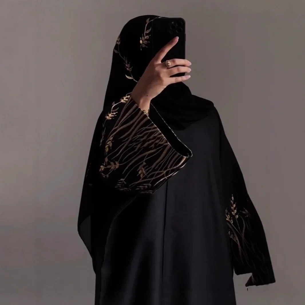Abaya – Robe longue brodée à la mode, vêtements d'extérieur élégants pour femmes musulmanes, Design traditionnel arabe, vêtements d'extérieur élégants