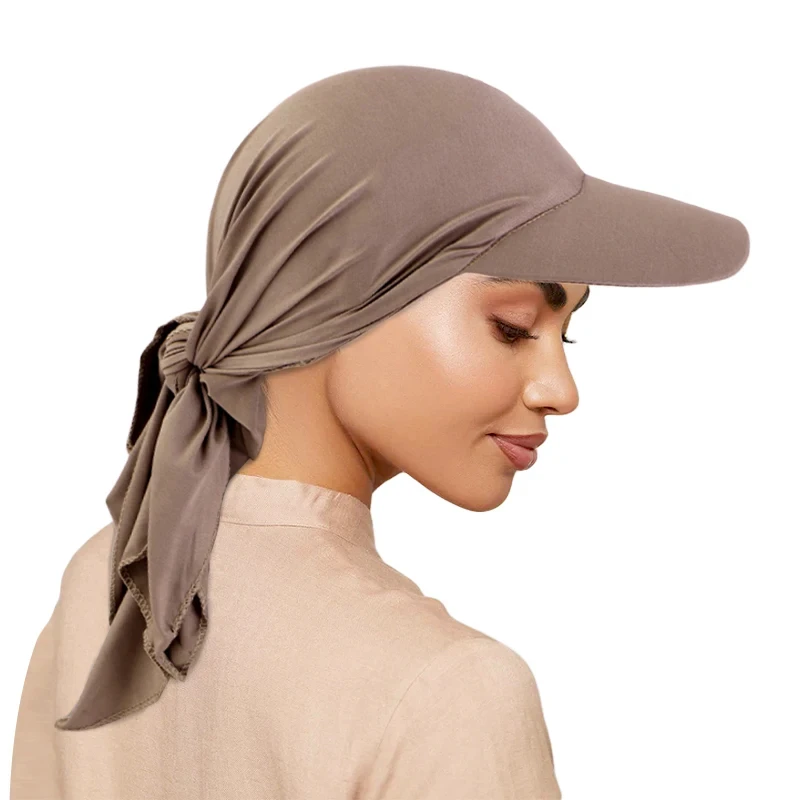 Casquette Hijab instantanée pour femmes, Bonnet en Voile musulman, chapeaux de soleil, écharpe enveloppante, casquettes de Baseball, Bandana, Turban, nouvelle collection 2024