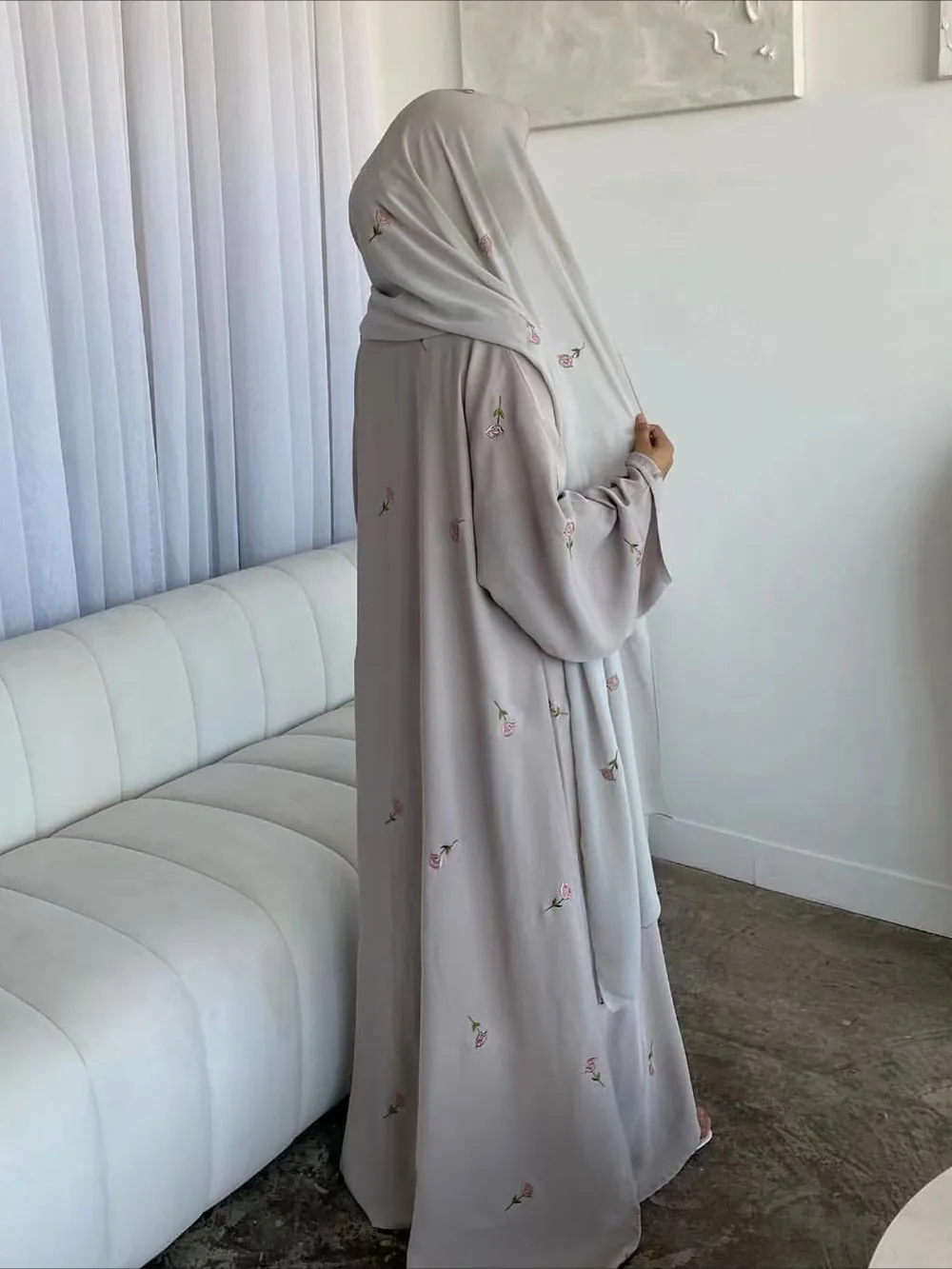 Abaya pour femmes musulmanes Jalabiya, robe longue, broderie, Ramadan, Eid musulman, Maroc, Dubaï, fête, caftan, Islam, arabe, éducatif