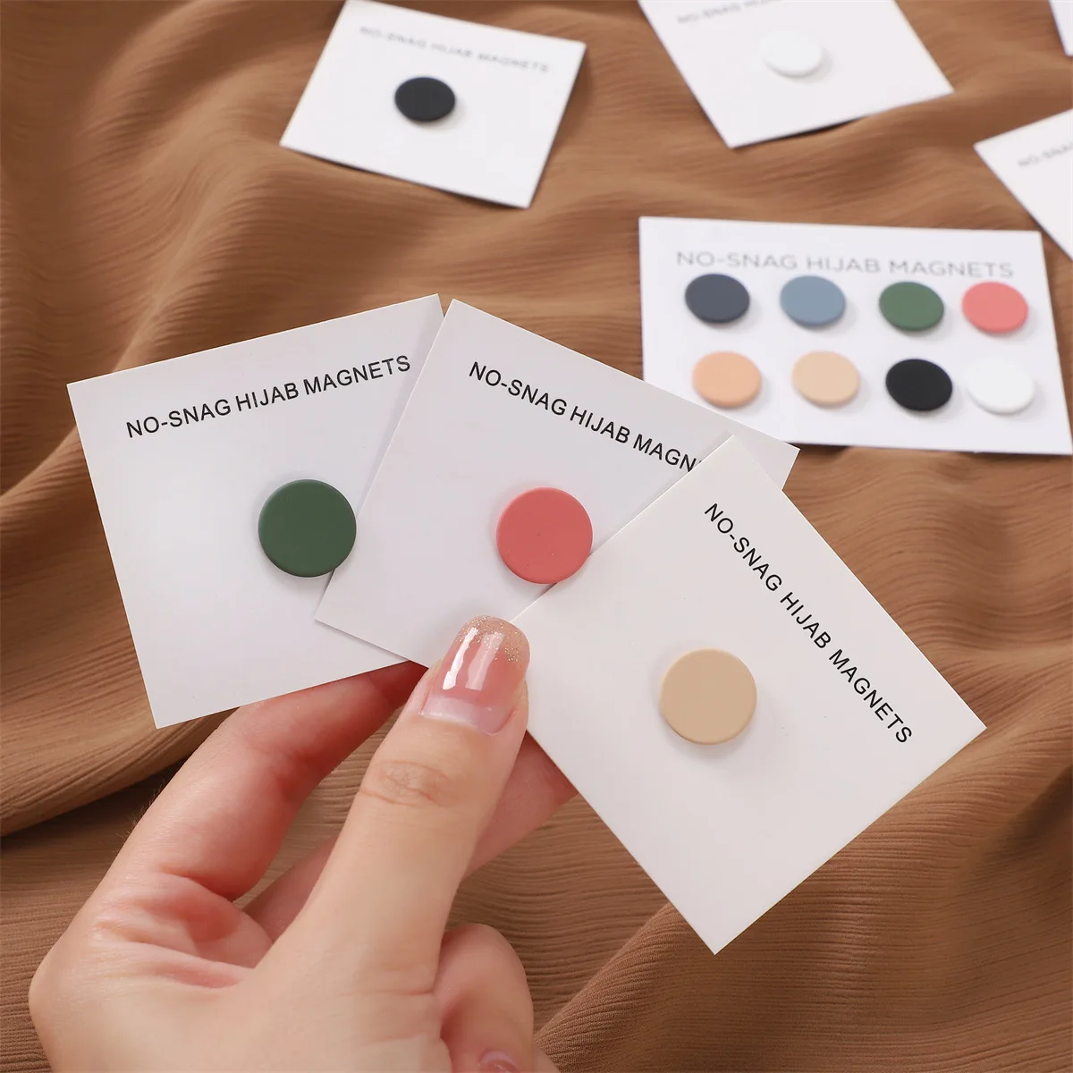 Nouvelle mode aimant Hijab écharpe broche broches une paire pour femme musulmane bonbons couleurs aimants boucle magnétique accessoires dames