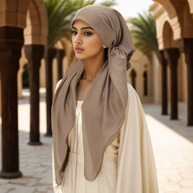 Gros coton instantané musulman Hijab enveloppe intérieure sous-capuchon Triangle écharpe Hijab plaine islamique Turban Bonnet doux bandeau chapeau