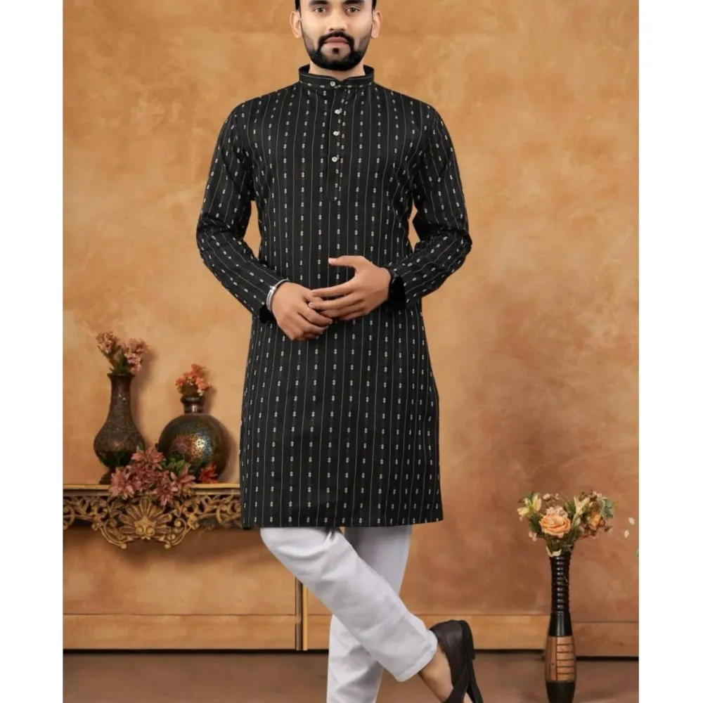 Robe Abaya arabe islamique de luxe pour hommes, Style National, imprimé ethnique, col montant, mi-longue, Ropa Arabe Hombre Kurta