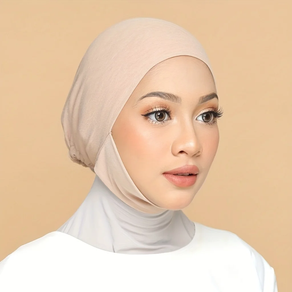 Turban artificiel astique Doux à Lacets pour Femme, Sous-Bonnet, Hijab Nikobservateur, Écharpe de Sauna