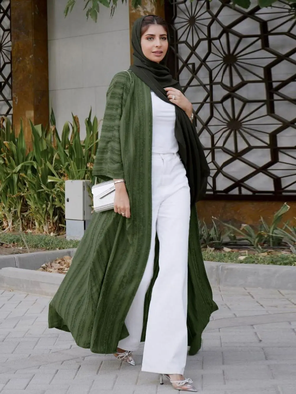 Abaya – Kimono musulman à rayures solides, Cardigan ethnique rétro, Robe de dubaï, moyen-orient, arabie saoudite, vêtements Eid, nouvelle mode 2024