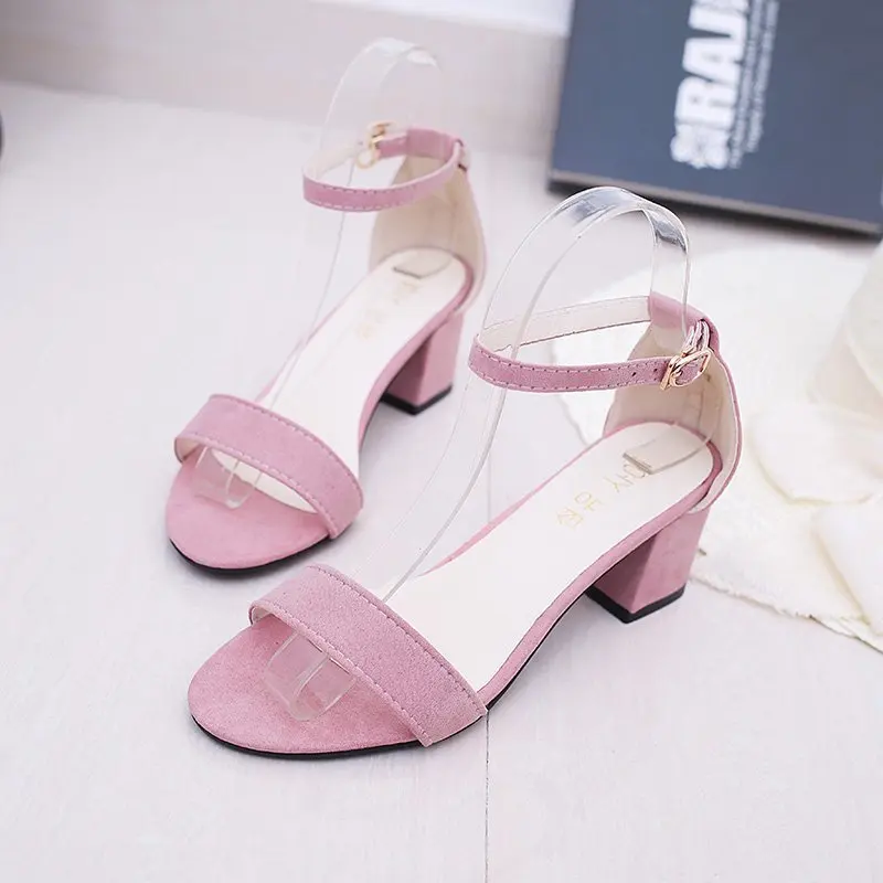 Sandales à talons pour femmes, chaussures élégantes à talons bas, de luxe de styliste, Sexy, meilleure vente, rose, noir, gris, chaussures pour dames