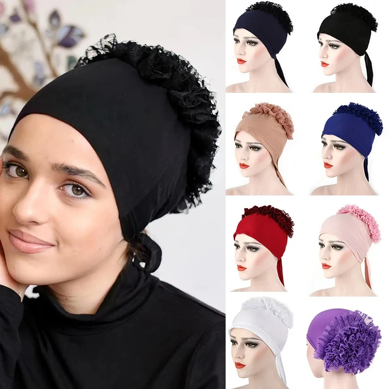 Foulard Hijab pour femmes musulmanes, Turban extensible, Bonnet, cravate au dos, volumateur, sous-écharpe, bandeau indien, nouvelle collection 2024