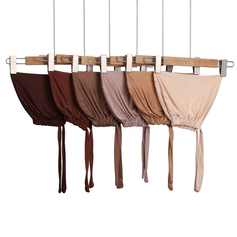 Nouveau doux Modal réglable musulman Turban chapeau intérieur Hijab casquettes islamique sous-écharpe Bonnet inde chapeaux femme bandeau Turbante Mujer
