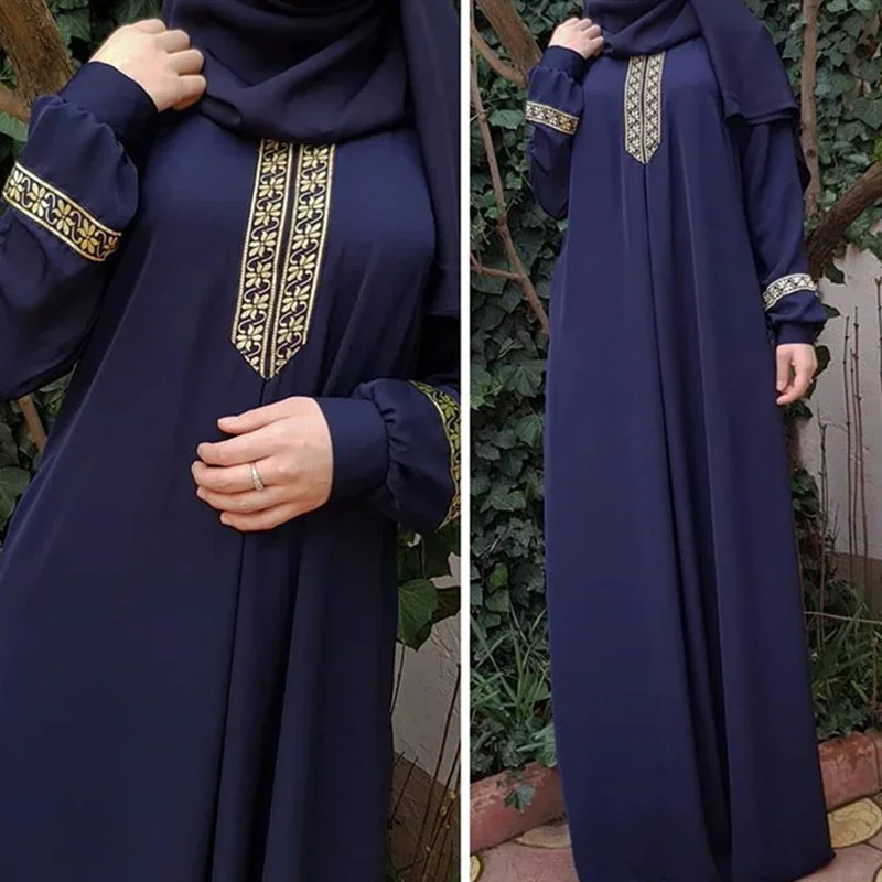Abayas imprimé Style ethnique musulman, grande taille, robes de dubaï pour femmes 4xl 5xl, manches longues, ample, décontractée, mode Ramadan