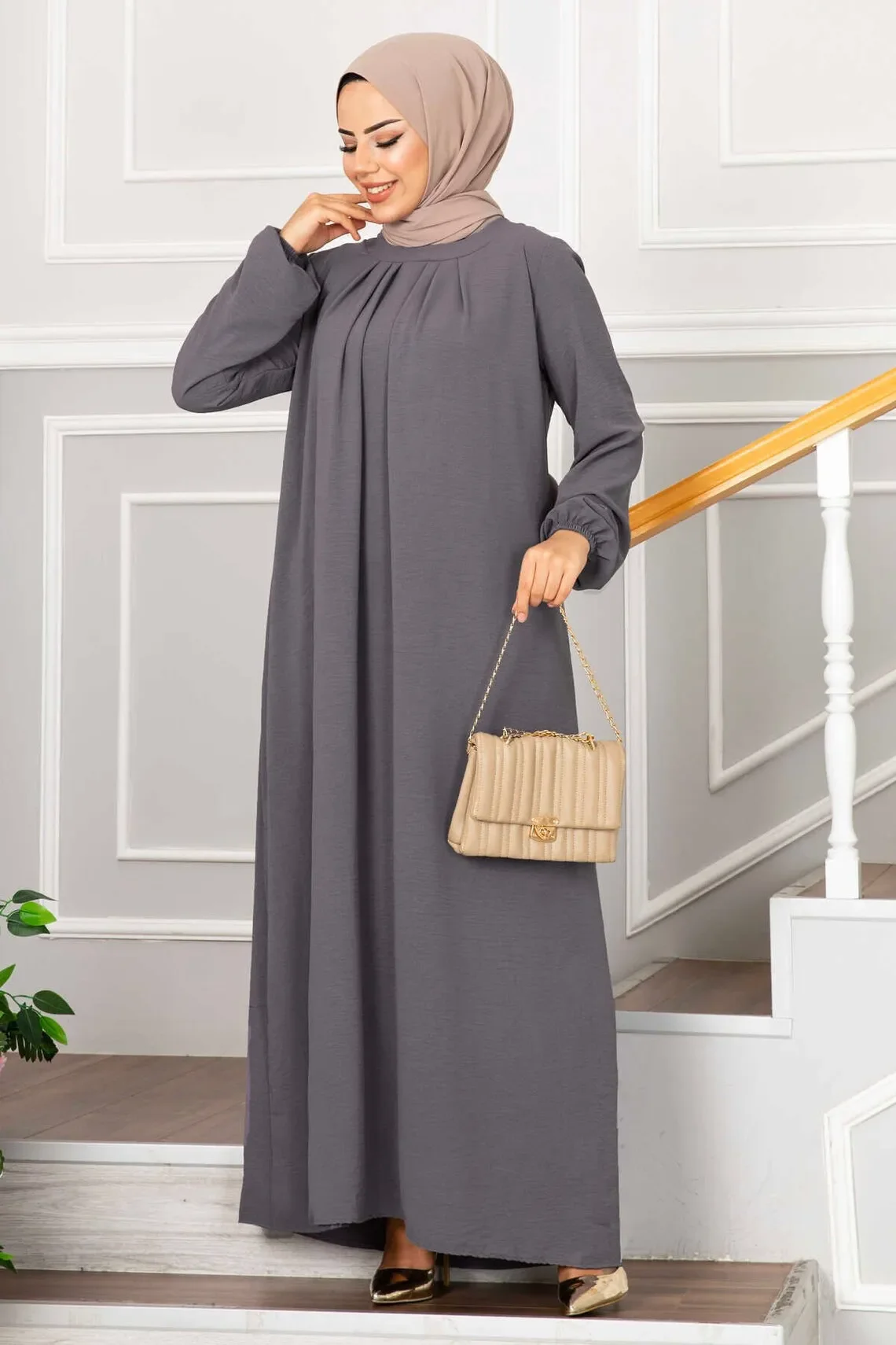 Robe musulmane turque robes plissées modestes Abayas pour femmes Robe de soirée de bal Femme Musulmane dubaï Abaya caftan Islam vêtements