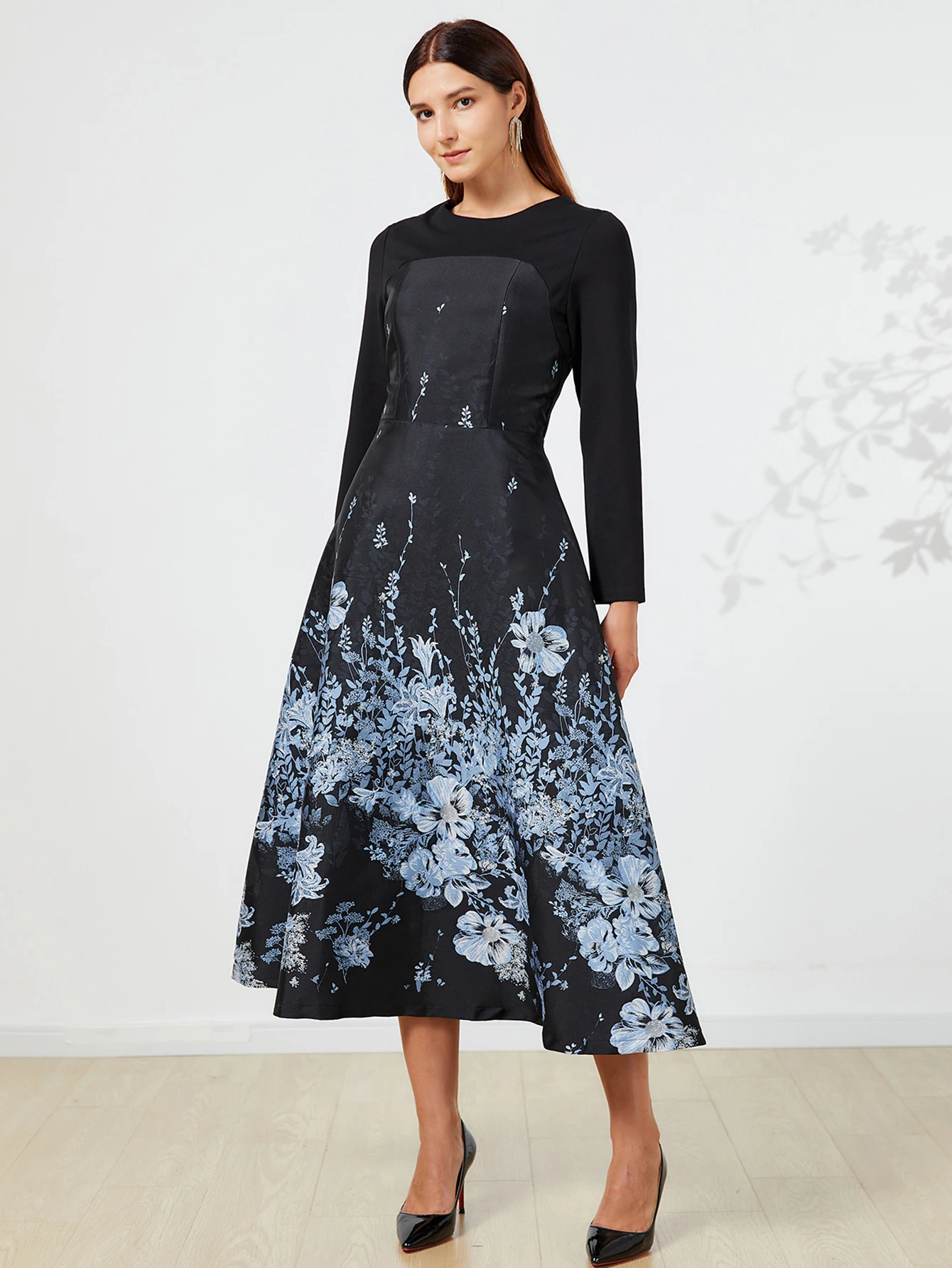 DEVCHATA-Robe caftan Jacquard pour femmes, abaya arabe élégante, design de vêtements musulmans, mode islamique, noir, Dubaï, nouveau