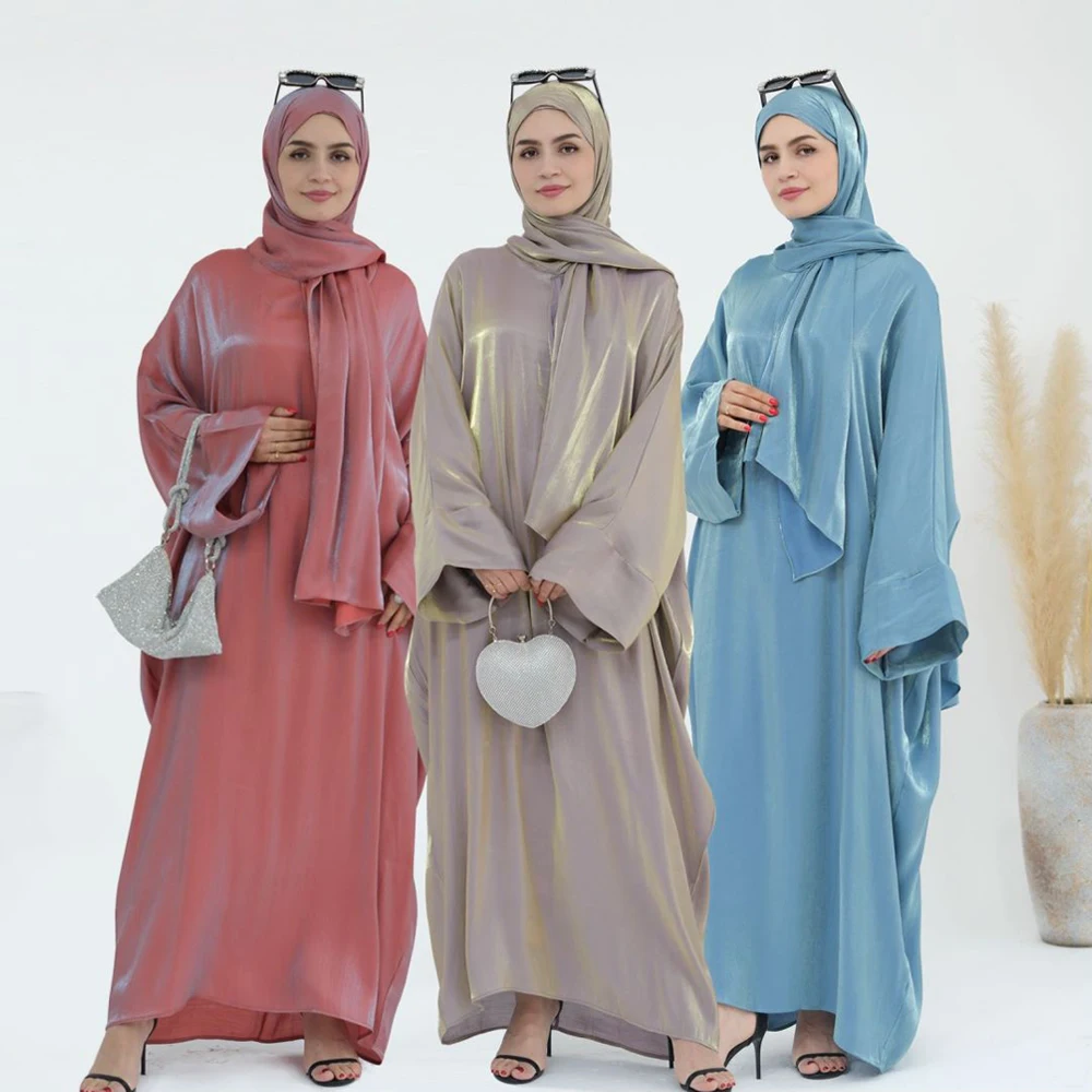 Robe musulmane élégante du Moyen-Orient pour femmes, Hijab arabe, Abaya Dubaï, Kebaya islamique de luxe, Kaftan, Vêtements de Turquie, Robe unie, Modeste