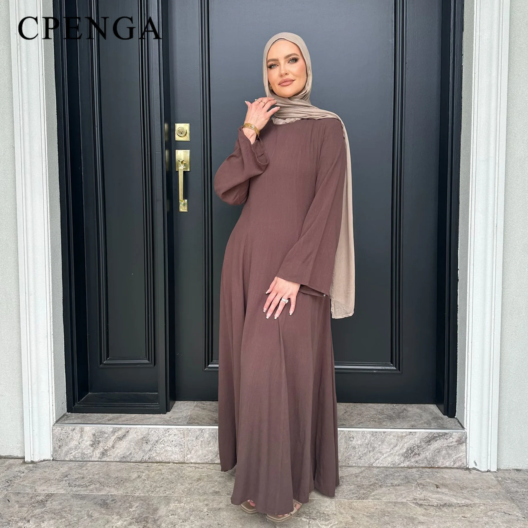 Robe d'été pour femmes musulmanes arabes, modeste, Eid dubaï, Abaya uni, tenue de fête islamique, robes de vacances élégantes, Kaftan turquie, 2025