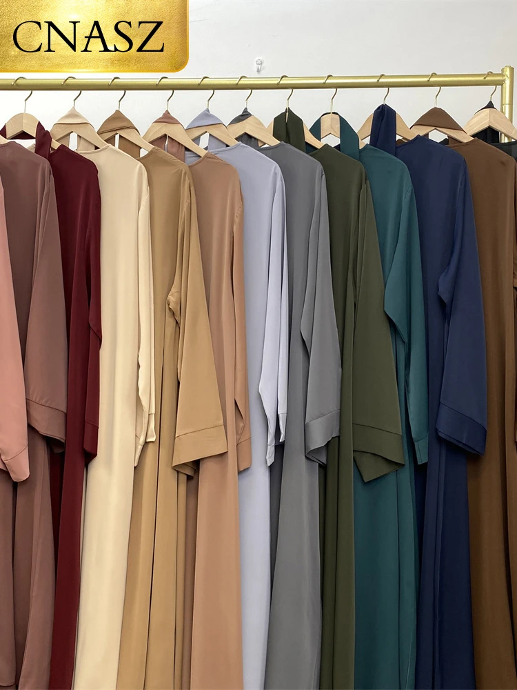 Robe longue Nida Abaya, robe élégante simple, robe à manches A-ligne, document pur, Dubaï, Royaume-Uni, modeste, populaire, vente chaude