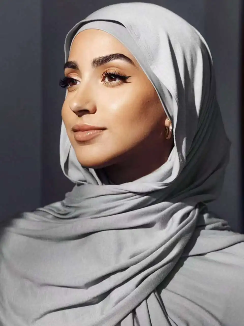 Ensemble Hijab et écharpe modale assortis pour femmes musulmanes, hijab en jersey avec bonnet intérieur, turban islamique, haute qualité