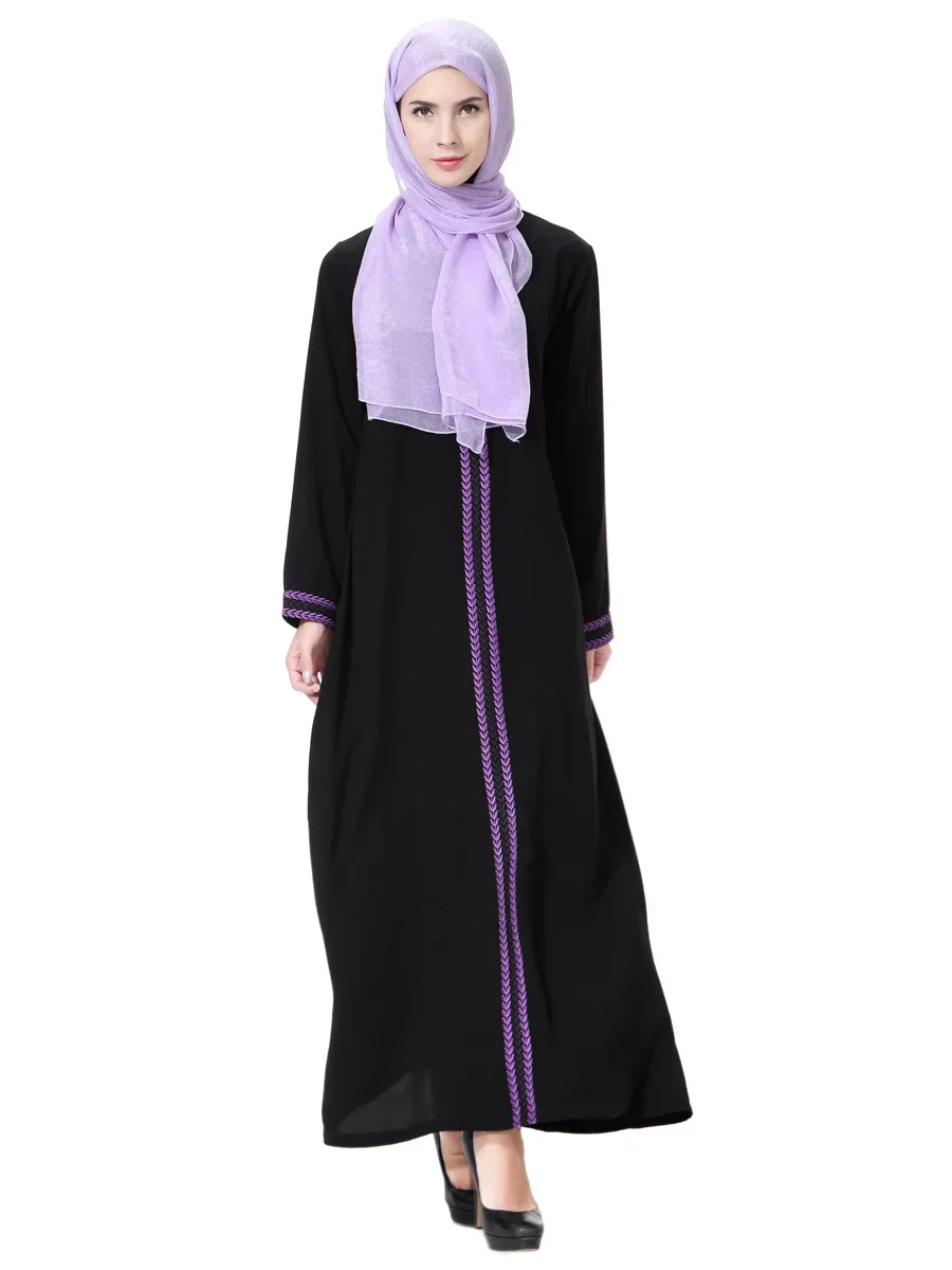 Abaya-Robe musulmane à manches longues pour femmes, caftan noir d'été, vêtements de prière élégants, mode islamique, chaud, Eid, Dubaï, nouveau, 2024